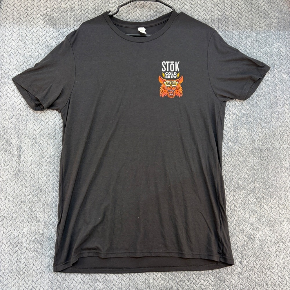 STOK Cold Brew Energy T-Shirt Mens Large Black Graphic Tee Don't Sleep 0611